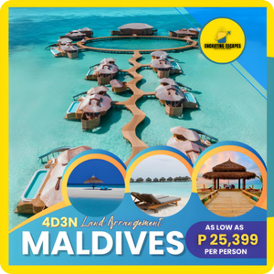 4D3N MALDIVES TOUR LAND ARRANGEMENT PACKAGE!